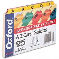 Oxford 04635 Laminated Index Card Guides- Alpha