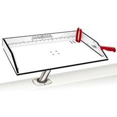 Magma 20" Bait/Filet Mate Table with Levelock Mount Combo, White/Black/White