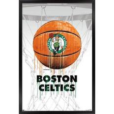 Trends International NBA Boston Celtics Drip Ball 20 Framed Art