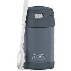 Thermos Funtainer Vacuum-Insulated Stainless Steel Food Jar with Folding Spoon, THRF31101BK6