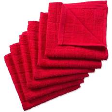 Red Dishcloths Zingz & Thingz Solid Windowpane Terry Dishcloth Red