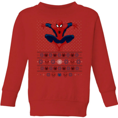 Marvel Boy's Avengers Spider-Man Christmas Jumper - Red