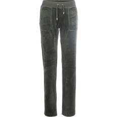 Juicy Couture Classic Velour Del Ray Pant - Dark Moss