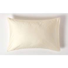 Homescapes Egyptian Cotton Housewife Style Cream Pillow Case White