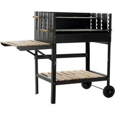 Dkd Home Decor Barbecue with Wheels Wood Steel