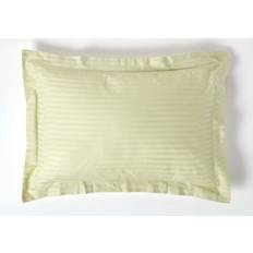 Egyptian Cotton Pillow Cases Homescapes Standard Egyptian Satin Stripe 330 Thread Count Pillow Case Green