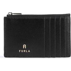 Furla leather card holder, Black.