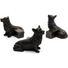 Potty Feet S/3 Antique Bronze Corgi