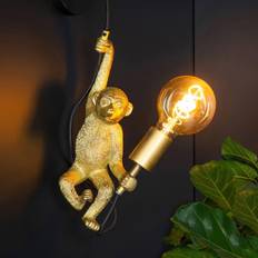 Gold Wall Lights Lucide Extravaganza Chimp Wall light