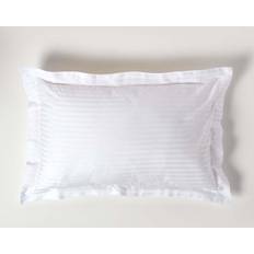 Egyptian Cotton Pillow Cases Homescapes Standard Satin Stripe 330 Thread Count Pillow Case White