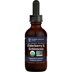 Global Healing Elderberry & Echinacea Organic Support for Strong Immune