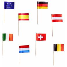 Papstar Table Decorations Cocktail Flag Nations 50pcs