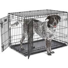 Newly Enhanced Double Door iCrate Dog Crate 36inch 58.4x63.5cm