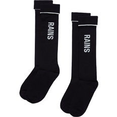 Rains Black Socks Rains Logo Socks 2-pack