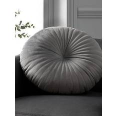 Polyester Cushion Covers Catherine Lansfield Round Cushion Cover Grey