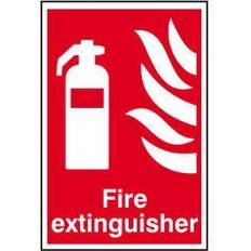 Red Workplace Signs Scan Fire Extinguisher PVC Sign 200x300mm