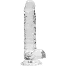 RealRock Clear Dildo Med Sugpropp 17cm