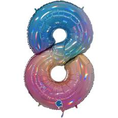 Amscan (8, Rainbow Splash) Anagram 34in Number Supershape Foil Balloon