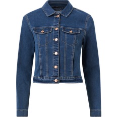 Elastane/Lycra/Spandex Jackets Vero Moda Luna Denim Jacket - Blue/Medium Blue Denim
