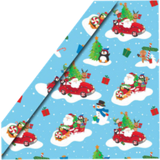 North Pole Trading Co Gift Wrapping Papers Christmas Santa Claus 7m