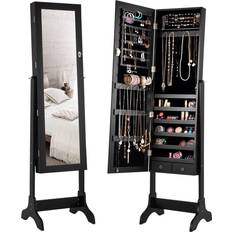 Costway Costway Mirrored Jewelry Cabinet Armoire Storage Organizer Box Drawers