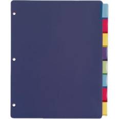 Cardinal Cardinal 84019 Poly Index Dividers, Letter, Assorted, 8-Tabs/Set, 4