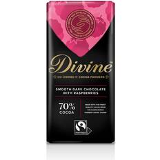 Divine 70% Dark Chocolate with Raspberries 90g