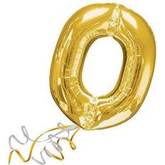 Birthdays Letter Balloons Amscan Letter O Supershape Gold Foil Balloon 34/86cm P50