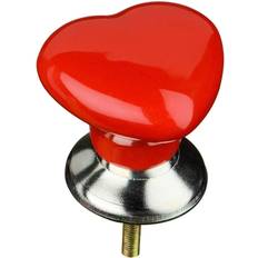 Premier Housewares Heart Shape Red Ceramic Drawer Knobs