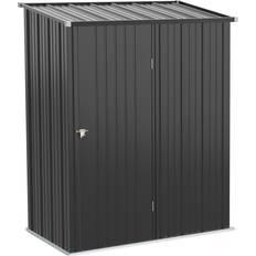 OutSunny Grey Outbuildings OutSunny 5.3 x 3.1ft Grey Storage Shed