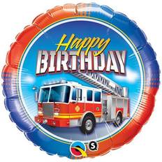 Qualatex Happy Birthday Fire Truck Standard Balloon