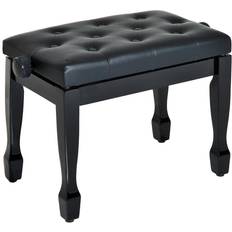 Homcom Height Adjustable Piano Bench Makeup Dressing Stool Keyboard Black