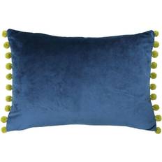 Fiesta Soft Velvet Pom Pom Complete Decoration Pillows Blue