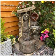 Rustic Jug Main Powered Garden Water Feature. Garden