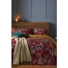 Furn Forest Fauna Woodland Reversible Duvet Cover Red, Green