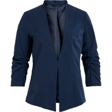 Vila 3/4 Sleeve Shaped Blazer - Navy