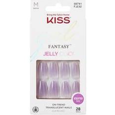 Kiss Kiss Gel Fantasy Jelly Color Sculpted Fake Nails, `Quince Jelly