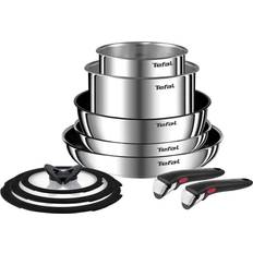Hanging loops Cookware Tefal Ingenio Emotion Cookware Set with lid 10 Parts