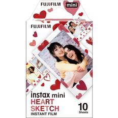 86x54mm (Instax Mini) Instant Film Fujifilm Instax Mini Heart Sketch Film 10 Pack