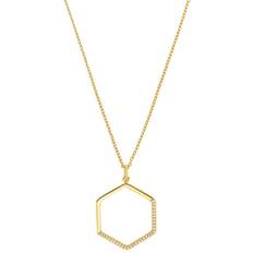 s.Oliver Pendant Necklace - Gold/Transparent