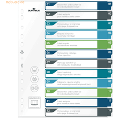 Register 1 12 Durable Durable Register A4 + 12 sheets. 1-12