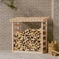 vidaXL Firewood Rack 108x64.5x110 cm Solid Wood Pine