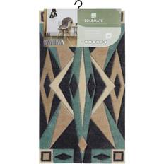 Entrance Mats JVL Solemate Hand Carved Art Deco Door Turquoise, Green