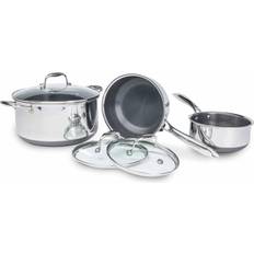 HexClad Cookware Sets HexClad Hybrid Cookware Set with lid 6 Parts