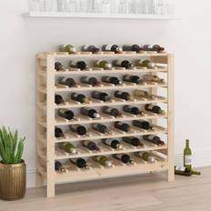 vidaXL Solid Wood Brown Wine Rack