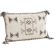 Madam Stoltz Handvävt Cushion Cover Beige (60x)