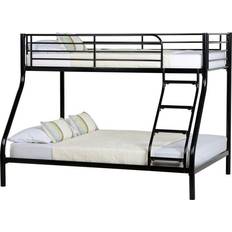 Double Beds SECONIQUE Triple Sleeper Black Bunk Bed 147x200cmcm