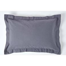 Homescapes Linen Oxford Pillowcase Cushion Cover Grey