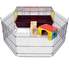 Little Friends Indoor Rabbit/Guinea Pig Cage with Run 100cm