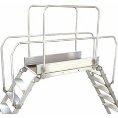 Loops 5 Tread Industrial Bridging Steps & Handle Crossover Ladder 1.2m x 0.5m Platform